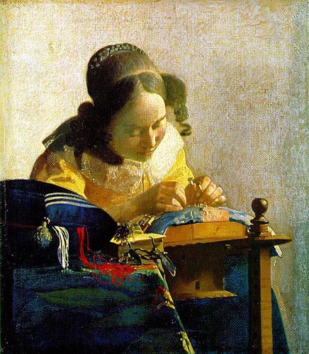 The Lacemaker - Jan Vermeer, 1669 